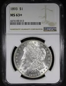 1893年モルガン・ダラー、NGCブラストホワイトコイン、キーデートMS63+ PLUS｜WORLD RESOURCE【KING店】