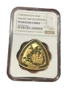バミューダ 1998年 金貨 1オンス 60ドル NGC PF68UC 帆船デリバランス 発行枚数 - 1,500枚｜WORLD RESOURCE【KING店】