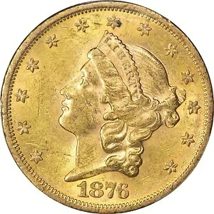 1876-S $20 MS60 PCGS ゴールド ダブルイーグル | パラダイムコイン｜WORLD RESOURCE【KING店】