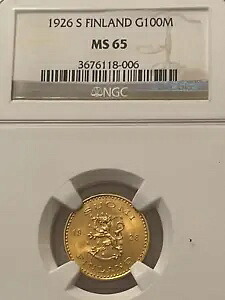 1926年 S ゴールド 100 マーク フィンランド NGC MS65｜WORLD RESOURCE【KING店】