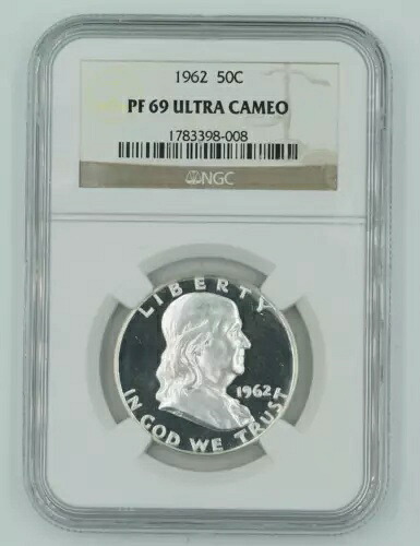 1962年 NGC PF69 ウルトラカメオ フランクリン ハーフダラー｜WORLD RESOURCE【KING店】