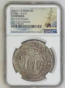1652年 ポトシ 8レアレス キャピタナ 難破船 NGC VF 詳細｜WORLD RESOURCE【KING店】
