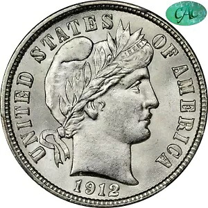 宝石 1912 10C MS67 PCGS CAC バーバーダイム | パラダイムコイン｜WORLD RESOURCE【KING店】