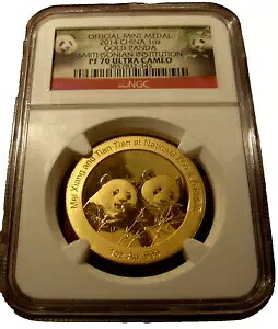 中国 2014年 金貨 1オンス パンダ NGC PF70UC スミソニアン協会|WORLD RESOURCE【KING店】