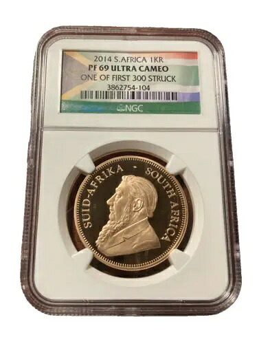 南アフリカ 2014年 金貨 1オンス 1枚 クルーガーランド NGC PF69UC｜WORLD RESOURCE【KING店】