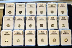 ルーズベルト銀貨10セント硬貨コレクション。NGC MS 67（1946～1964年）およびプルーフ｜WORLD RESOURCE【KING店】