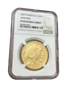 米国 2009 W ゴールド 1オンス $50 NGC PF69UC プルーフゴールドバッファロー｜WORLD RESOURCE【KING店】