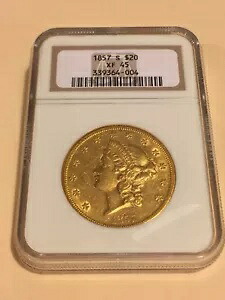 1857-S XF45 NGC リバティ ダブルイーグル 20 ドル金貨 非常に美しいコイン（PCGS なし）｜WORLD RESOURCE【KING店】