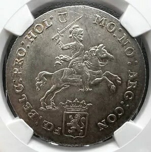 1790年 オランダ ハーフデュカトン 1/2 シルバーライダー NGC MS63 ジェム!! HDビデオ｜WORLD RESOURCE【KING店】