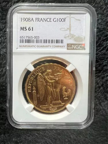 フランス 1908A フランス 100フラン金貨 NGC グレード MS 61｜WORLD RESOURCE【KING店】