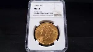 1904年 MS62 20ドル金貨 リバティダブルイーグル NGC認定｜WORLD RESOURCE【KING店】