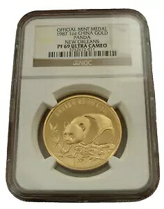 中国 1987年 金貨 1オンス パンダ NGC PF69UC ニューオーリンズ｜WORLD RESOURCE【KING店】