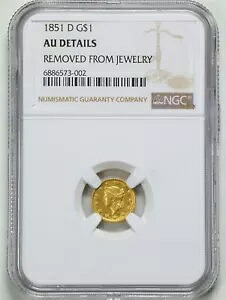 1851-D ダロネガ G$1 リバティヘッド ゴールドドル AU 詳細 NGC 6886573-002｜WORLD RESOURCE【KING店】
