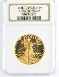 米国 1986-W .917 ファイン 1オンス アメリカン ゴールド イーグル NGC グレード PF69 ウルトラ カメオ コイン｜WORLD RESOURCE【KING店】