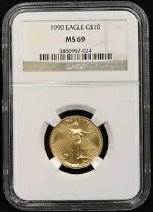 NGC 1990 10ドル 1/4オンス ゴールドイーグル MS69 #3866967-024｜WORLD RESOURCE【KING店】