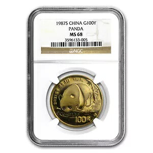 1987-S 中国 1オンス 金貨 パンダ MS-68 NGC｜WORLD RESOURCE【KING店】