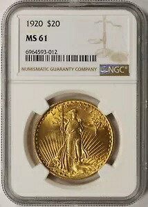 1920年 20ドル ゴールド セント・ゴーデンズ ダブルイーグル NGC MS61｜WORLD RESOURCE【KING店】