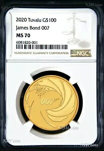 2020年 ジェームズ・ボンド 007 100ドル 1オンス .9999 ゴールド地金コイン NGC MS70 ブラウンラベル|WORLD RESOURCE【KING店】