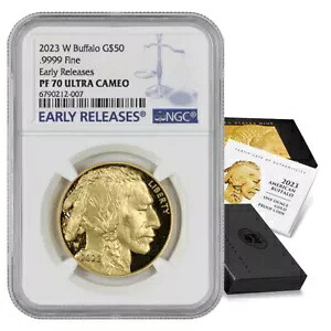 2023-W 50ドル金貨プルーフ バッファロー NGC PF70UCAM 早期リリース コイン 箱・保証書付き|WORLD RESOURCE【KING店】