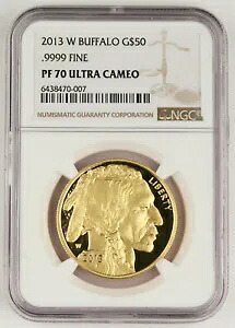 2013年 W $50 アメリカンバッファロー 1オンス ゴールドプルーフコイン NGC PF70 ウルトラカメオ 希少｜WORLD RESOURCE【KING店】