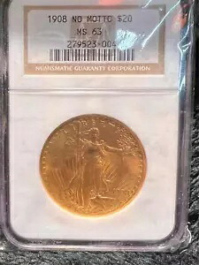 （NGC）1908年 モットーなし $20 MS 63｜WORLD RESOURCE【KING店】