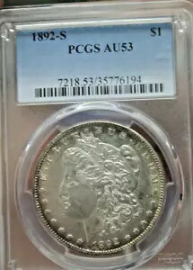 1892-S モルガン銀貨 $ AU53 PCGS｜WORLD RESOURCE【KING店】