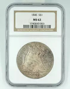 1846 NGC MS62 着席型リバティドル グレートラスター|WORLD RESOURCE【KING店】