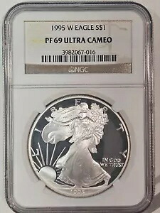 1995-W プルーフ シルバー イーグル $1 NGC PF69 ウルトラカメオ 10周年記念セット｜WORLD RESOURCE【KING店】