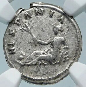ハドリアヌスがスペインへ旅する 134年古代ローマ銀貨 NGC i85227｜WORLD RESOURCE【KING店】