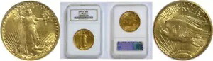 1909/8年 20ドル セント・ゴーデンズ金貨 NGC AU-55|WORLD RESOURCE【KING店】