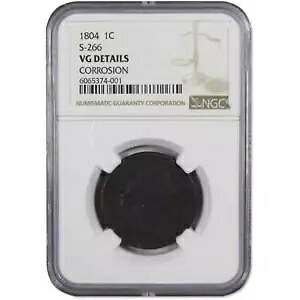 1804年 S-266 ドレープバスト ラージセント VG 詳細 NGC 銅 SKU:CPC711｜WORLD RESOURCE【KING店】