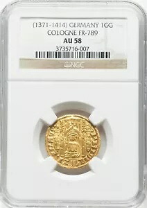 ドイツ 1371 - ケルン ゴルトグルデン - フリードリヒ 3 世 フォン ザールヴェルデン - NGC AU58｜WORLD RESOURCE【KING店】