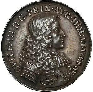 イギリス - 1677 年ウィリアム & メアリー結婚メダル - NGC AU58 - 非常に希少!｜WORLD RESOURCE【KING店】