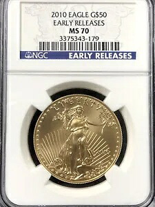 2010年イーグルゴールド50ドル早期リリースNGC MS70｜WORLD RESOURCE【KING店】