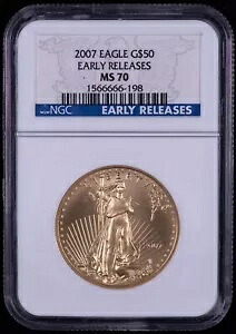 2007年 米国 1オンス 金貨 50ドル - NGC MS70 - 早期リリース - NB16｜WORLD RESOURCE【KING店】