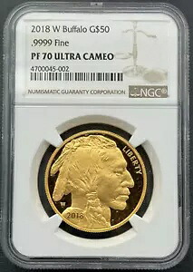 2018 W $50 アメリカンバッファロー NGC PF 70 UCAM 1オンス .9999 純金|WORLD RESOURCE【KING店】