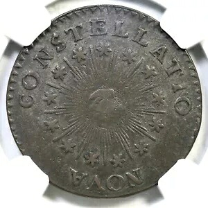 1785 C 2-A R-5 NGC AU 50 Sm 日付 Nova Constellatio 植民地銅貨|WORLD RESOURCE【KING店】
