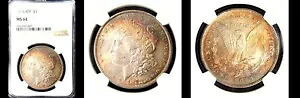 1878 8TF $1- NGC MS64-美しい色調-モルガン・ダラー---|WORLD RESOURCE【KING店】