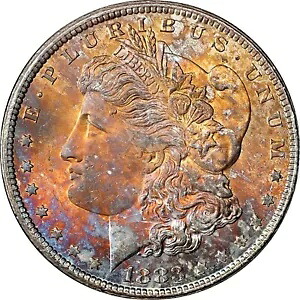 1883-CC $1 GSA モルガン銀貨 NGC MS65 - 火の玉のような色合い、箱と鑑定書付き｜WORLD RESOURCE【KING店】