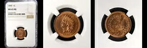 1890 1C NGC MS65RB-PQ インディアンヘッド セント---｜WORLD RESOURCE【KING店】