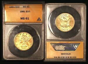 1881 $10 ANACS MS61 - イーグル｜WORLD RESOURCE【KING店】