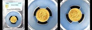 1856年 $2.5 PCGS MS61-POP 42-限定175 ハイアーリバティヘッドゴールドクォーターイーグル---|WORLD RESOURCE【KING店】