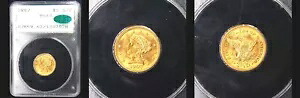 1907年 $2.5 PCGS/CAC MS62-希少 ラトラー-PQ リバティ ヘッドクォーター イーグル---|WORLD RESOURCE【KING店】