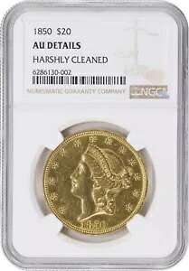 1850年 20ドル リバティヘッド ゴールド ダブルイーグル 20ドル NGC AU 詳細｜WORLD RESOURCE【KING店】