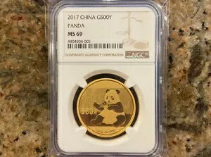 2017年 30g 500元 中国金貨パンダ MS69｜WORLD RESOURCE【KING店】