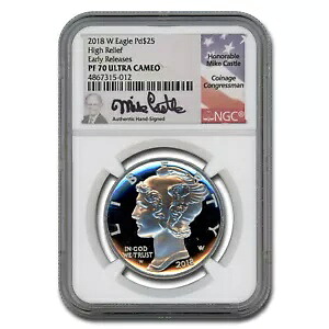2018-W 1オンス プルーフ パラジウム イーグル PF-70 UCAM NGC (ER、キャッスル)｜WORLD RESOURCE【KING店】 898,975円