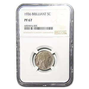 1936年 バッファローニッケル PF-67 NGC（ブリリアント）｜WORLD RESOURCE【KING店】