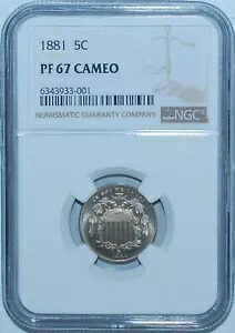 1881 NGC PR67CAM カメオ プルーフ ストライクシールド ニッケル|WORLD RESOURCE【KING店】