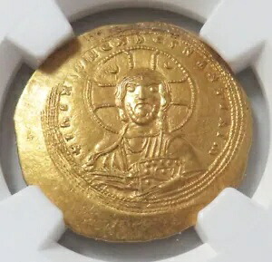 1042年 - 1055年 金 キリスト ビザンチン帝国 コンスタンティヌス9世 ノミスマ NGC CH AU 5/5|WORLD RESOURCE【KING店】