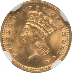 1889年金貨 - タイプ3 G$1 NGC MS67｜WORLD RESOURCE【KING店】